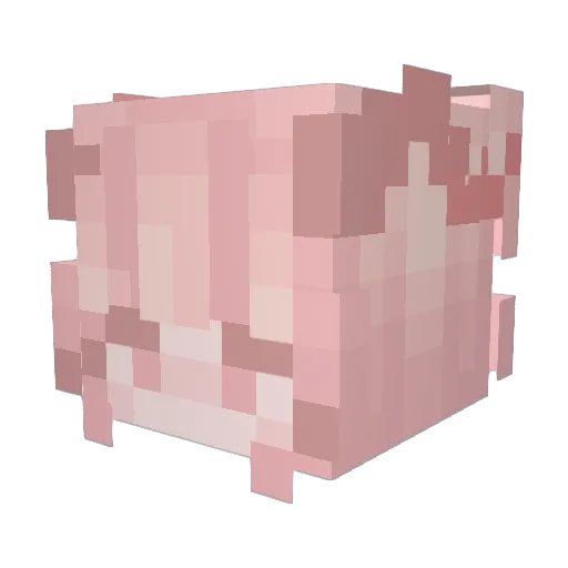 SweetHorror Minecraft avatar head, 3D render