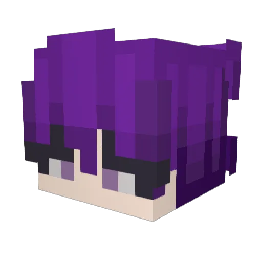 SweetIceV Minecraft avatar head, 3D render