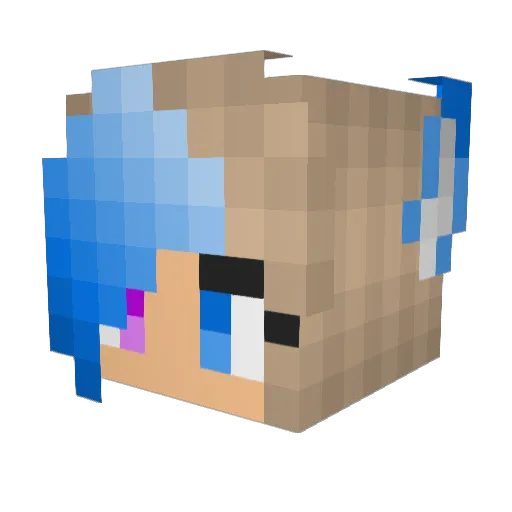 SweetImo Minecraft avatar head, 3D render