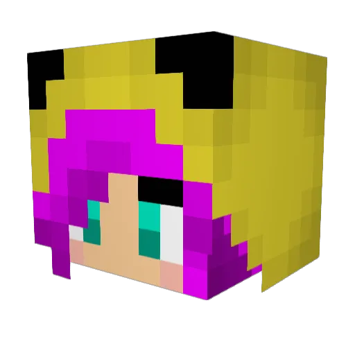 SweetLexy Minecraft avatar head, 3D render