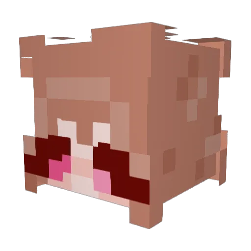 SweetMadMax Minecraft avatar head, 3D render