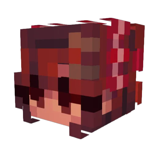SweetMarwi Minecraft avatar head, 3D render