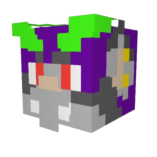 SweetMoql Minecraft avatar head, 3D render