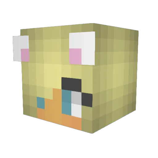 SweetPandaManda Minecraft avatar head, 3D render