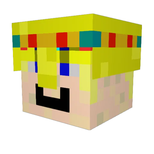 SweetPeaCats Minecraft avatar head, 3D render