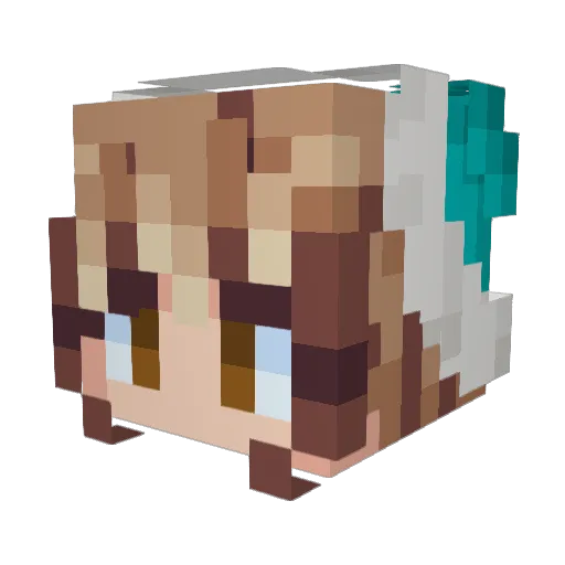 SweetPoison36 Minecraft avatar head, 3D render