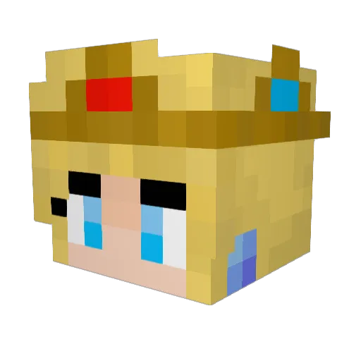 SweetPrincess Minecraft avatar head, 3D render