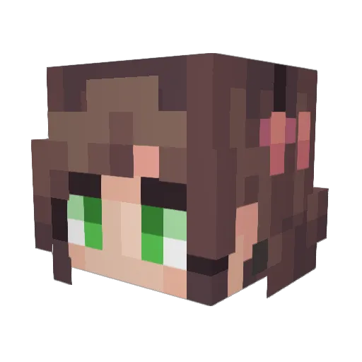 SweetRedBerry Minecraft avatar head, 3D render