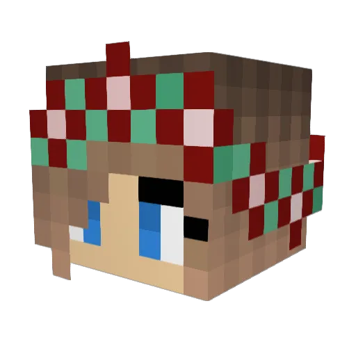 SweetRoberts Minecraft avatar head, 3D render