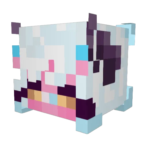 SweetRoccs Minecraft avatar head, 3D render