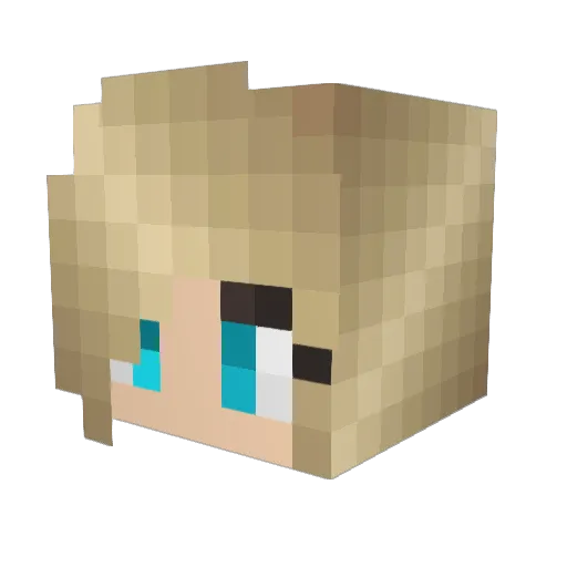 SweetRose Minecraft avatar head, 3D render