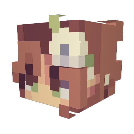 SweetSamWich Minecraft avatar head, 3D render