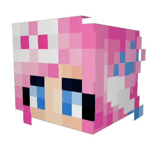 SweetSylveon3 Minecraft avatar head, 3D render