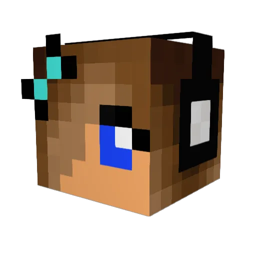 SweetVanessa Minecraft avatar head, 3D render