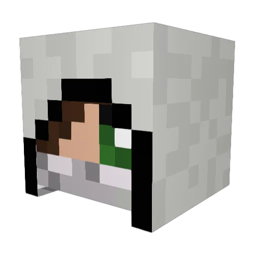 Sweet_Belgium Minecraft avatar head, 3D render