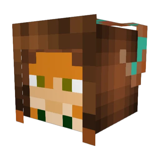 Sweet_Fenn Minecraft avatar head, 3D render