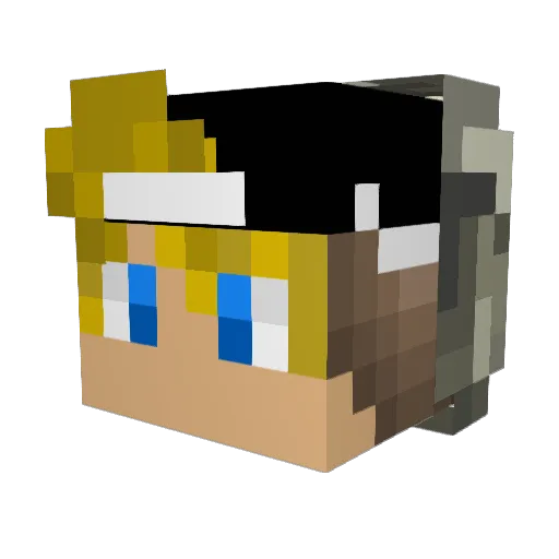 Sweetberrries Minecraft avatar head, 3D render