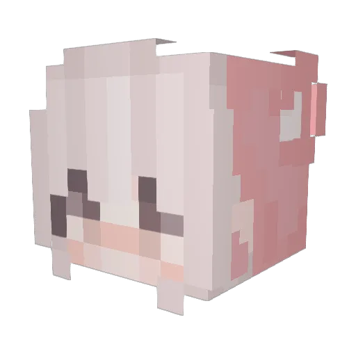 SweetieBoo Minecraft avatar head, 3D render