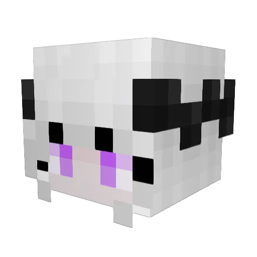 SweetieKitty Minecraft avatar head, 3D render