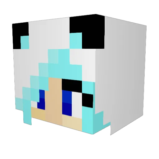SweetieLyly Minecraft avatar head, 3D render