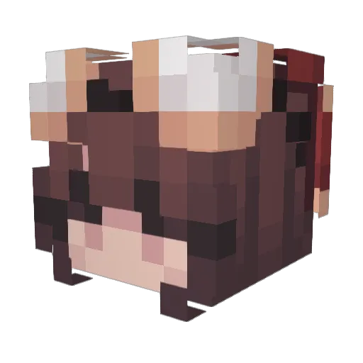 SweetiiLilac Minecraft avatar head, 3D render