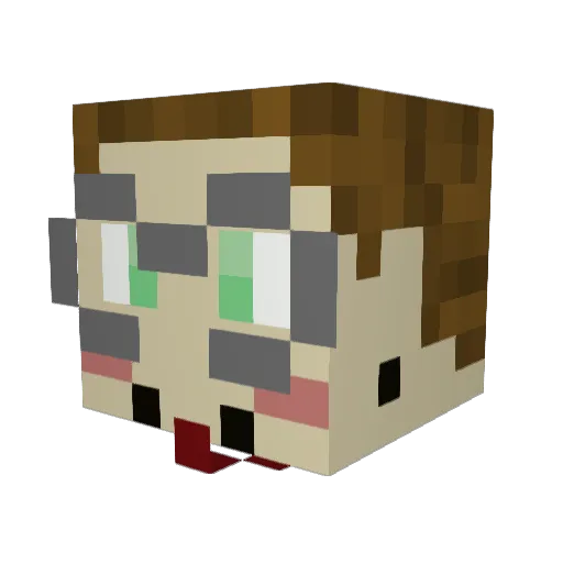 SweetlilBobaTea Minecraft avatar head, 3D render