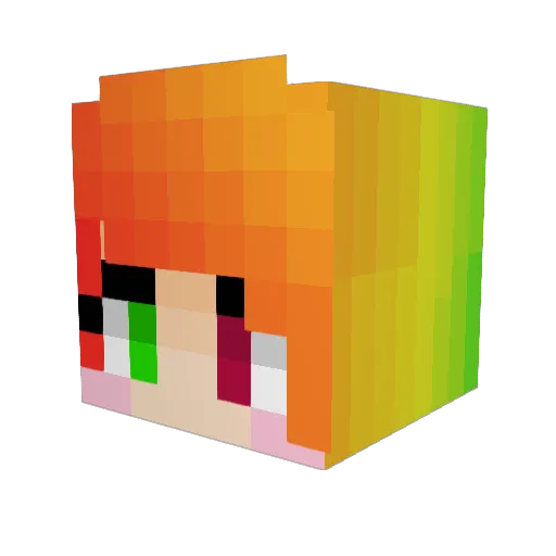 Sweetness2001 Minecraft avatar head, 3D render