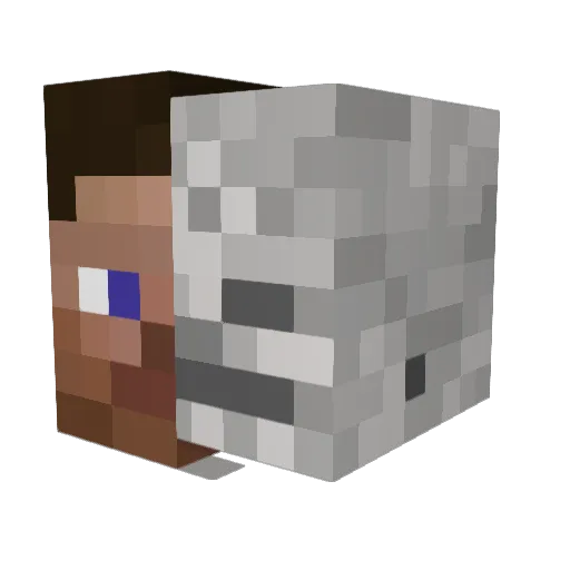 SweetoCat Minecraft avatar head, 3D render