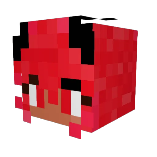 Sweetoni Minecraft avatar head, 3D render