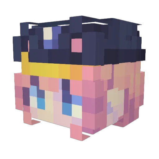 Sweetreveries_ Minecraft avatar head, 3D render