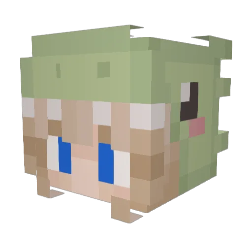 Sweets1018 Minecraft avatar head, 3D render