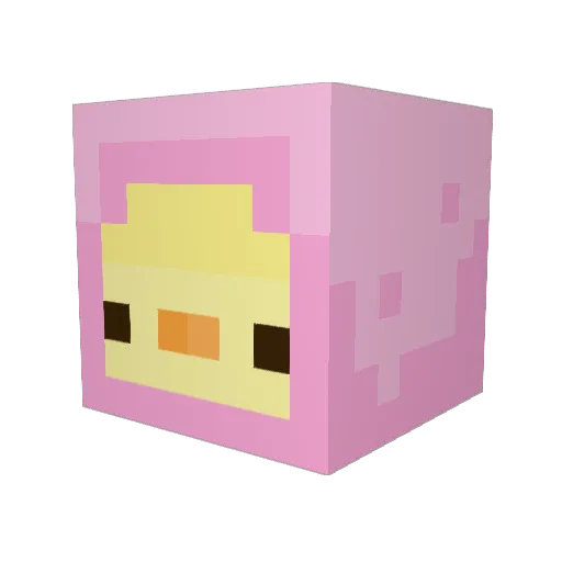 SweetsSakura Minecraft avatar head, 3D render