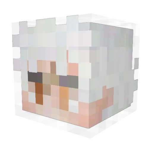 Sweetschannel Minecraft avatar head, 3D render
