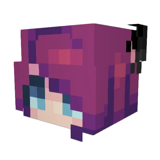 Sweettlily Minecraft avatar head, 3D render