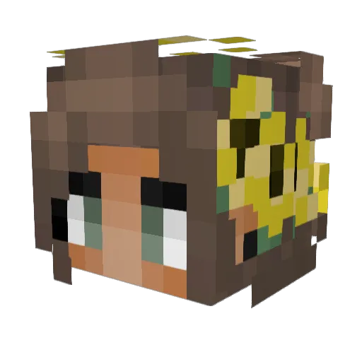 Sweettoot Minecraft avatar head, 3D render