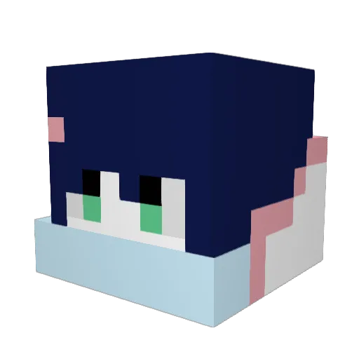 SweetyAngell Minecraft avatar head, 3D render