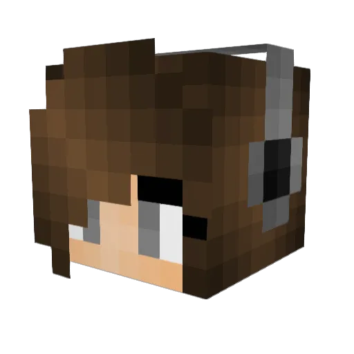 SweetyCakey Minecraft avatar head, 3D render