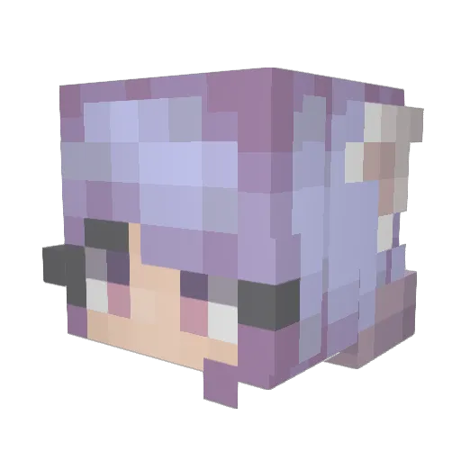 SweetyCelia Minecraft avatar head, 3D render