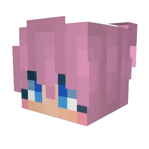 SweetyCharmsYT Minecraft avatar head, 3D render