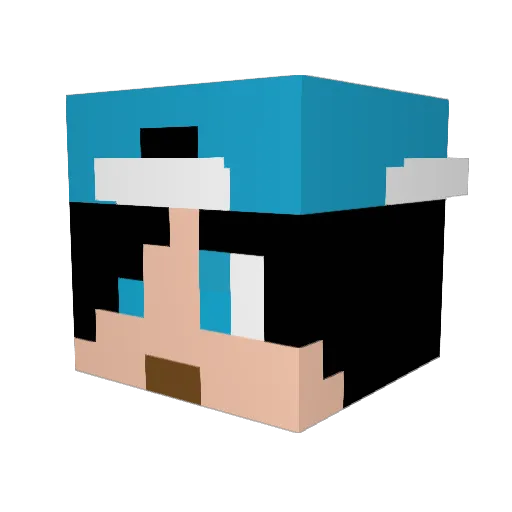 SweetyFruit Minecraft avatar head, 3D render