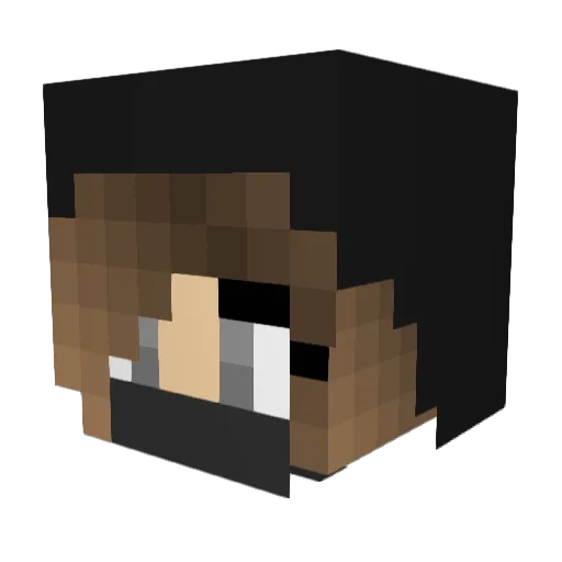 SweetyLu Minecraft avatar head, 3D render