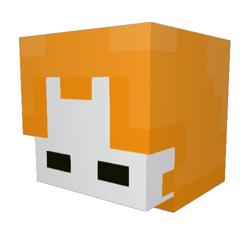 Sweffey Minecraft avatar head, 3D render