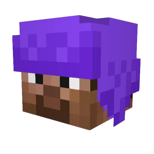 Swegaa Minecraft avatar head, 3D render