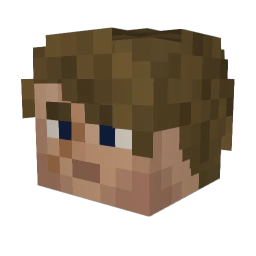 Swell828 Minecraft avatar head, 3D render