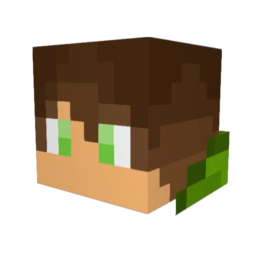 SwellCabbage Minecraft avatar head, 3D render