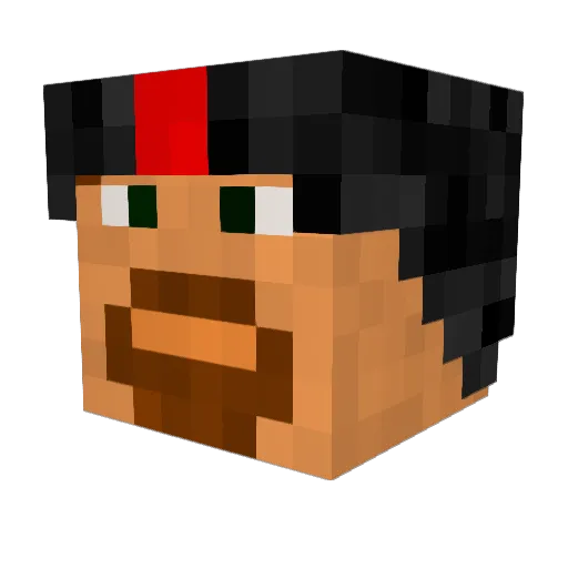 Swemil Minecraft avatar head, 3D render