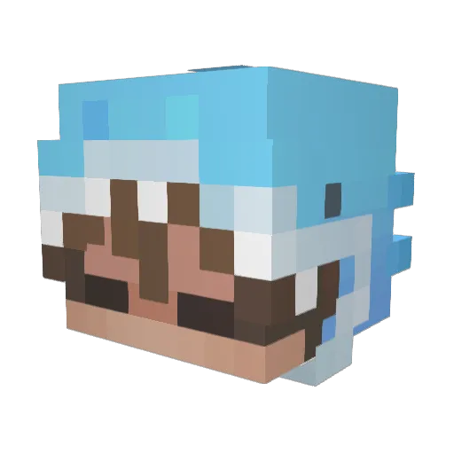 SwentySix Minecraft avatar head, 3D render