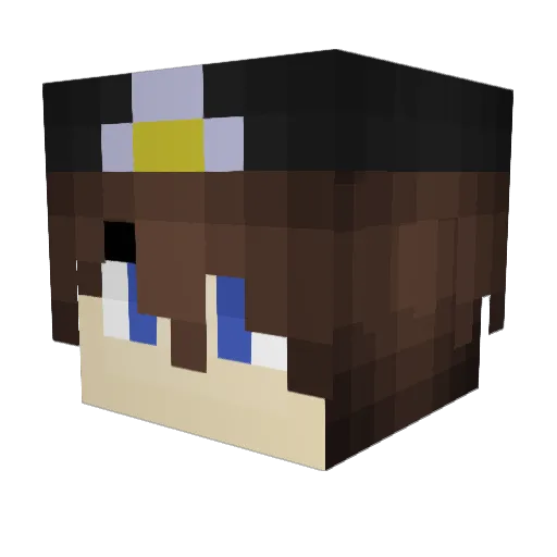 Swerfles Minecraft avatar head, 3D render