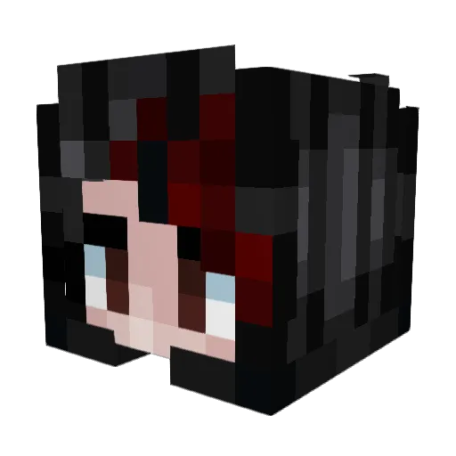 Swerkah Minecraft avatar head, 3D render