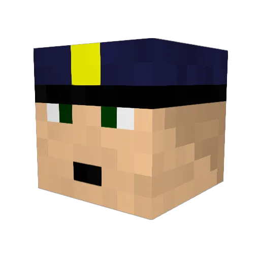 Swesus Minecraft avatar head, 3D render